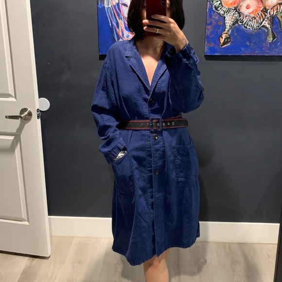 Uniqlo Blue long jacket (light weight) - Picture 2 of 4